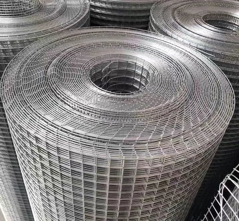 Galvanized welded wire mesh panels for construction reinforcement and fencing
