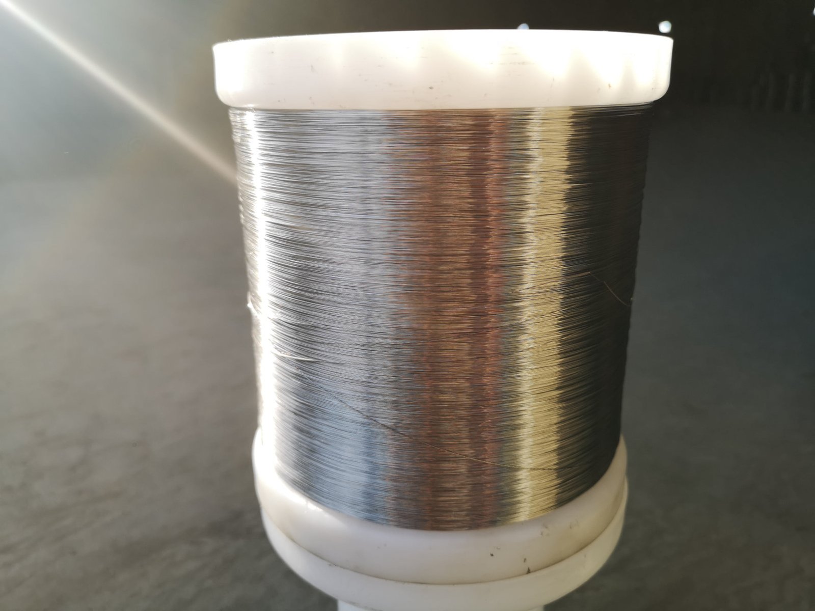 A price tag on a coil of steel wire