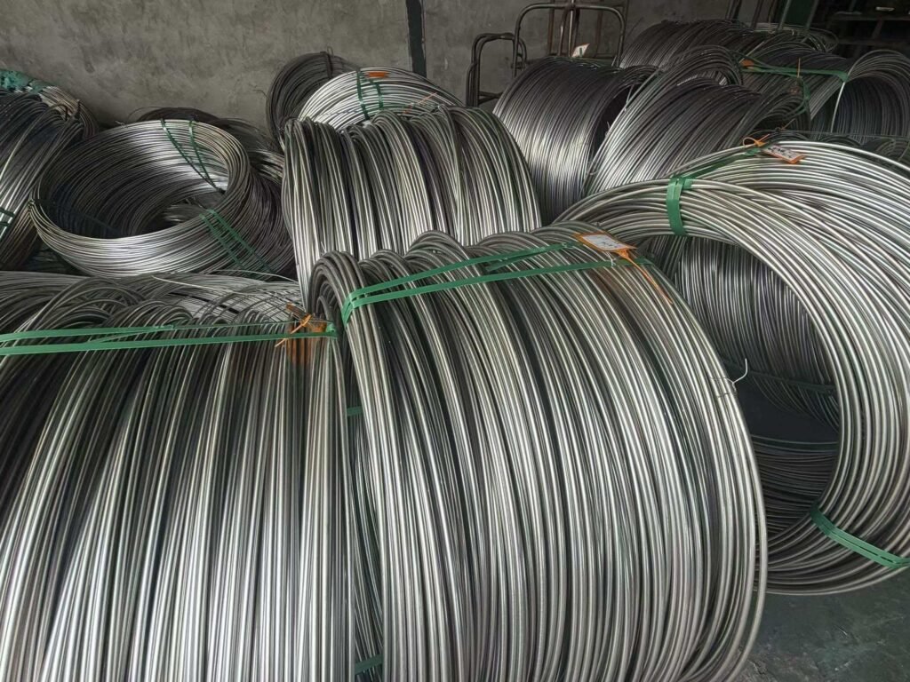 201 stainless steel wire bulk supply container loading at Tianjin Port headed to East Africa