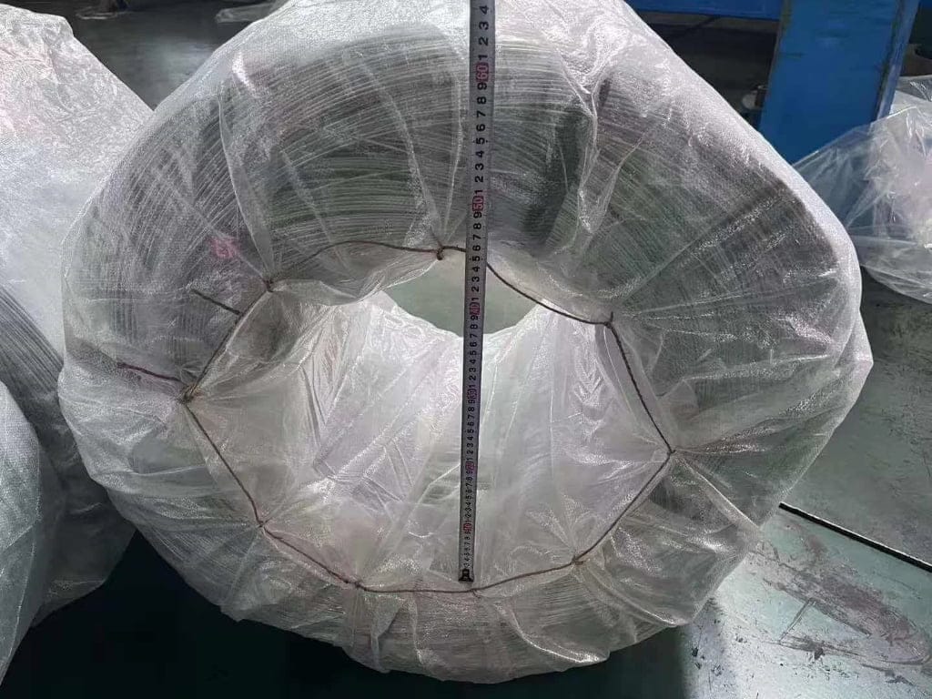 galvanized binding wire standard export packaging inner plastic outer woven bag steel strapped