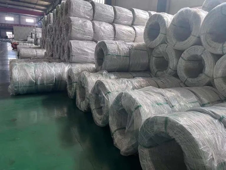 galvanized binding wire finished product warehouse stock large inventory ready for immediate shipment